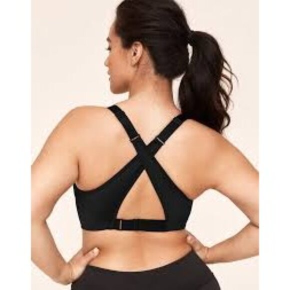 Adore Me Ariza contour sports bra 40DD purple black animal print medium impact - Picture 10 of 10